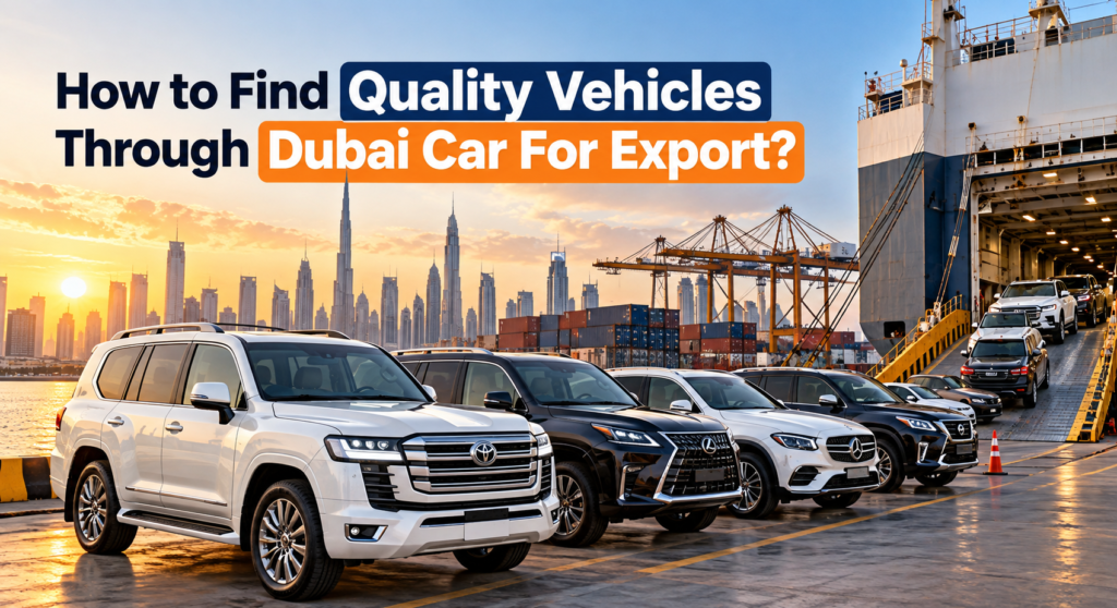 Dubai Vehicle Export at Sunset