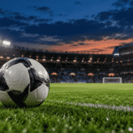 Lone Football Under Stadium Lights (1)
