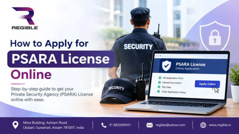 Conclusion Understanding how to apply for PSARA License online is the first step toward establishing a compliant private security agency in India. The process involves more than simply completing an online form. Applicants need to select the appropriate business structure, determine the operating area, prepare accurate documentation, arrange required training, complete antecedent verification, pay the prescribed fee, and comply with the requirements of the relevant authority. A carefully prepared application can help reduce avoidable errors and make the licensing journey more organised. Businesses that are unsure about documentation, regulatory requirements, or the application process can seek professional compliance assistance before submitting their application. If you are planning to start or expand a private security agency, review your eligibility and documentation carefully and take the necessary steps toward obtaining your PSARA licence before commencing regulated security operations.
