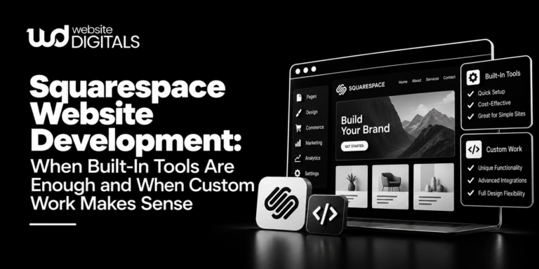 squarespace website developmentb built In or custom