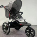 Jogging stroller with large air-filled wheels