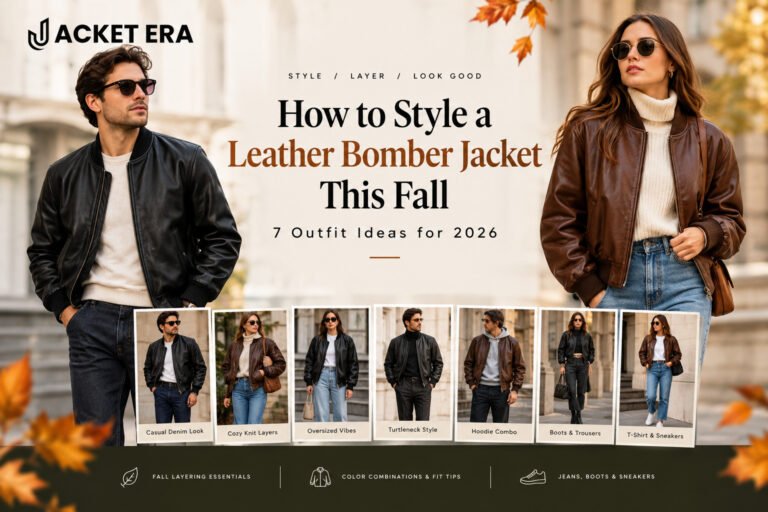 leather bomber jacket outfits fall 2026