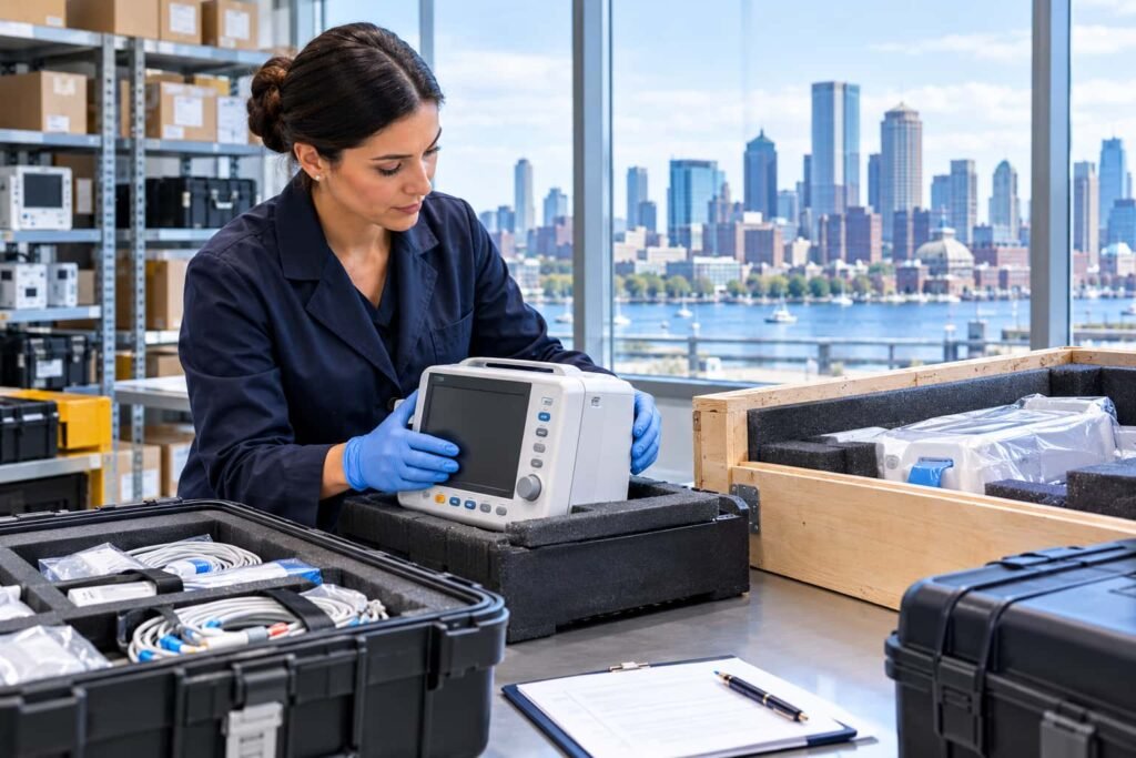 Secure medical device shipping Boston with careful handling and delivery support by UNIVAL Logistics.