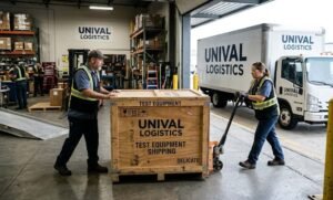 Test equipment shipping with secure packaging and insurance support by UNIVAL Logistics.